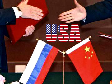USA Chiny Rosja flagi 360px