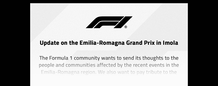 GP Emilii-Romanii odwołane Formuła 1 facebook.com/Formula1