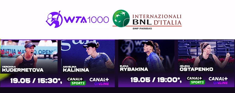 Canal półfinał  WTA 1000 Rzym tenis 760px