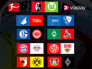 Bundesliga logo klubów Viaplay360