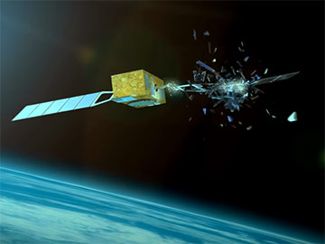 Dwa satelity minęły się na orbicie o 20m