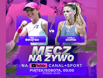 Iga Świątek Camila Giorgi WTA Miami open 2024 CANAL+ sport 360px