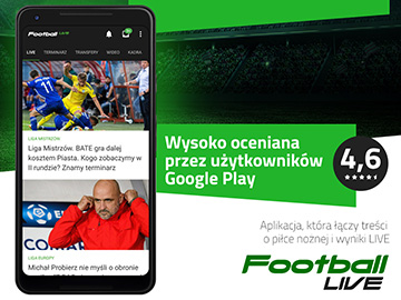 Aplikacja piłkarska Football LIVE z wynikami na żywo
