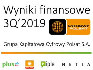 Cyfrowy Polsat wyniki Q3 2019