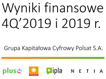 Cyfrowy Polsat wyniki 2019