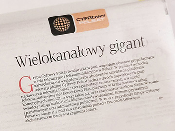 Rzeczpospolita Najważniejsze firmy dla Polski Cyfrowy Polsat
