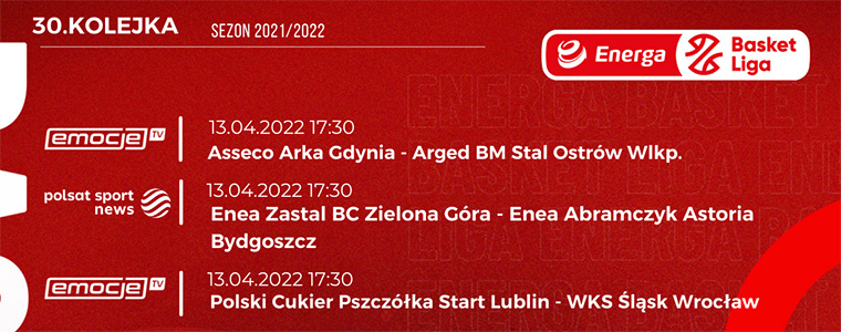 EBL Energa Basket Liga 30. kolejka 2021/22