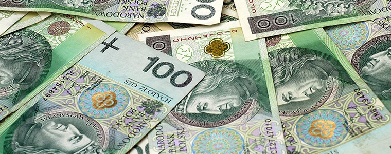 banknoty PLN zł polskie pieniądze