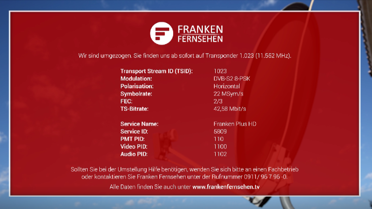 Franken Fernsehen HD infocard